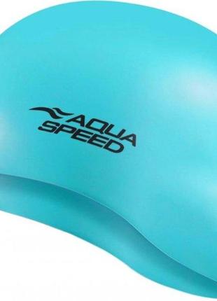 Шапка для плавання aqua speed mono 6190 (111-02) блакитний уні osfm (5908217661906)