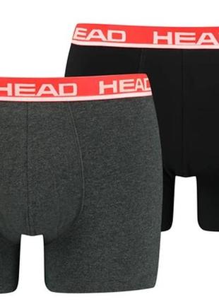 Труси-боксери head basic boxer 2p сірий; червоний l (701202741-011 l)