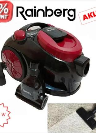 Пылесос без мешка для квартиры, недорогой контейнерный пылесос с турбощеткой rainberg rb 653
