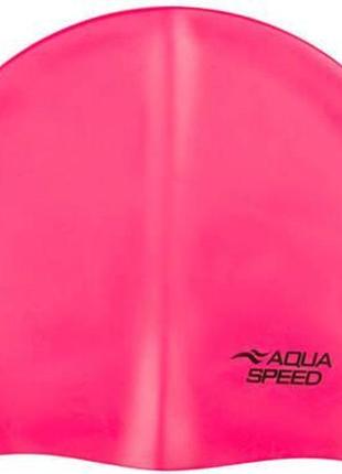 Шапочка для плавания aqua speed mono xl 3866 розовый уни osfm 279-03