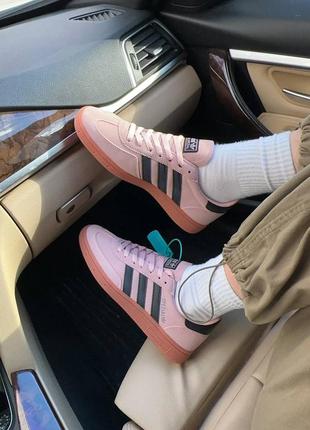 Кеди жіночі замшеві adidas spezial pink/black