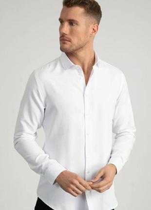 Мужская качественная белая рубашка англия евр l