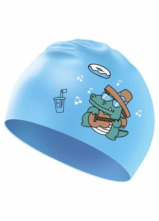Дитяча шапочка для плавання renvo levico jr блакитний osfm (1sc500-06)