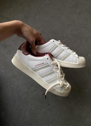 Кроссовки adidas superstar white/red