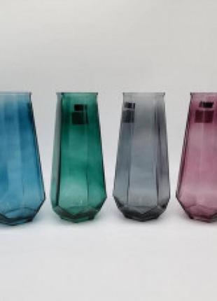 Ваза скляна viva brook 25 см мікс