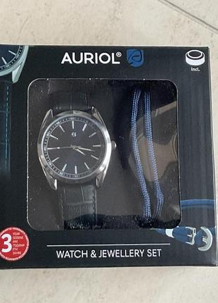 Годинник auriol , шкіряний ремінець + браслет. німеччина.1 фото