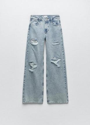 Джинсы zara high waist - straight - extra long. новая коллекция.4 фото