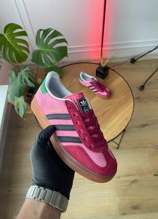 Кросівки gucci x adidas gazelle pink 2