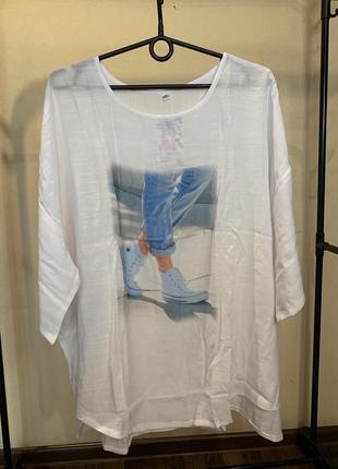 Блуза футболка 3-4хл