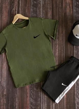 Літній чоловічий спортивний костюм комплект футболка і шорти nike