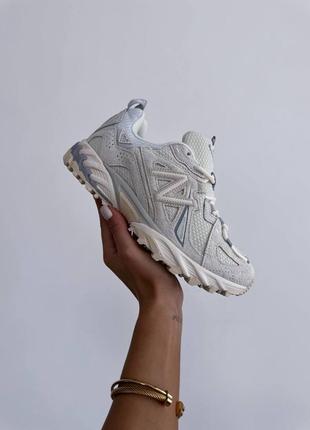 Чоловічі бежеві кросівки кеди nb new balance 610 white cream grey [36-44]