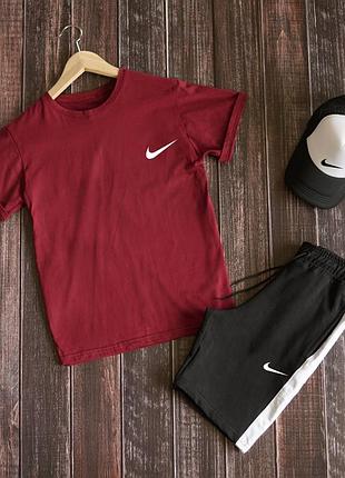 Літній чоловічий споривний костюм комплект футболка і шорти nike