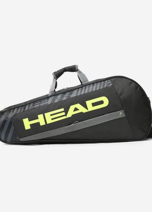 Чехол head base racquet bag m bkny черный желтый (261413)