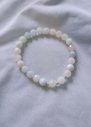 Браслет из натурального морганита