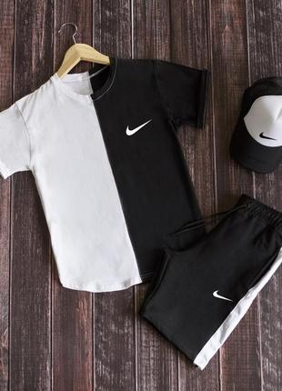 Літній чоловічий споривний костюм комплект футболка і шорти nike