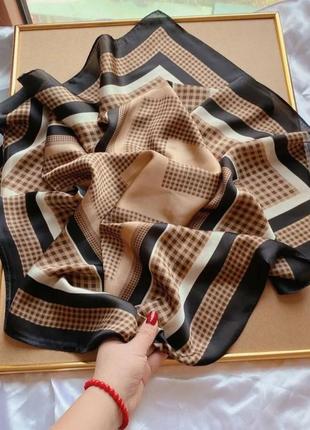 Шелковый платок в стиле shein платина платок на шею на сумку косынка шарф шелк армани 90×90