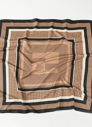 Шелковый платок в стиле shein платина платок на шею на сумку косынка шарф шелк армани 90×90