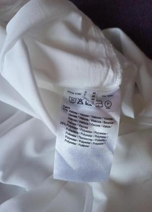 Шикарна легенька стильна білосніжна блуза сорочка з окантовкою8 фото