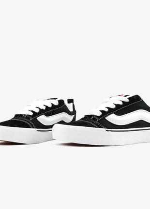 Кеди vans knu skool "black /white"