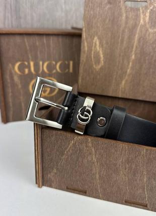 Шкіряний жіночий класичний пояс пояс стиль gucci. якісний пояс чорний натуральна шкіра