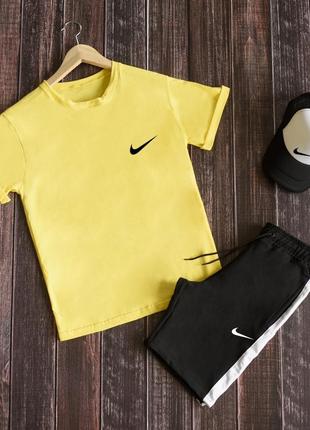 Літній чоловічий спортивний костюм комплект футболка і шорти nike