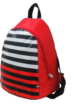Жіночий рюкзак с портивному стилі, червоний рюкзак у смужку для дівчинки, міський рюкзак. розпродаж