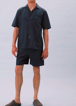 52-54р. мужская пижама с шортами, хлопок m&s1 фото