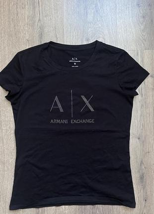 Футболка armani exchange черная