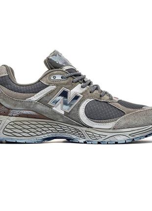 New balance 2002r grey brown pouch