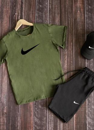 Літній чоловічий спортивний костюм комплект футболка і шорти nike