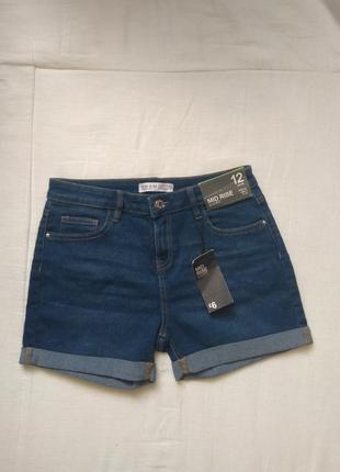 Шорты джинсовые стрейчевые denim co mid rise short