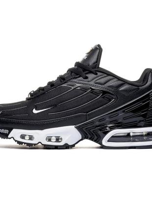 Nike air max tn plus 3 leather black white