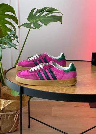 Кросівки gucci x adidas gazelle pink 33 фото