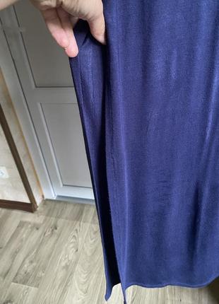 Юбка макси в пол с разрезом трикотажная летняя xs-s6 фото