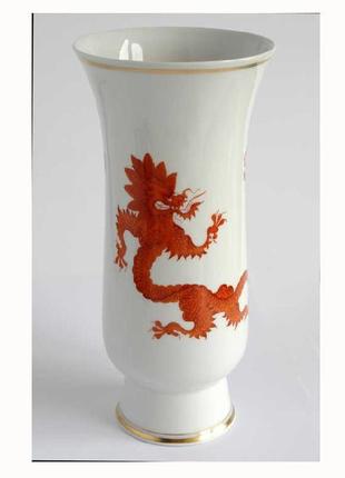 Антикварна ваза "червоний дракон мін", 1964 рік, meißner porzellan