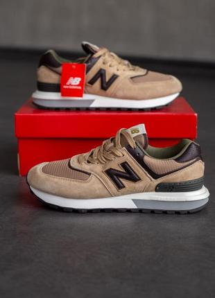 Мужские кроссовки new balance 574 classic beige brown 41-42-43-44-45