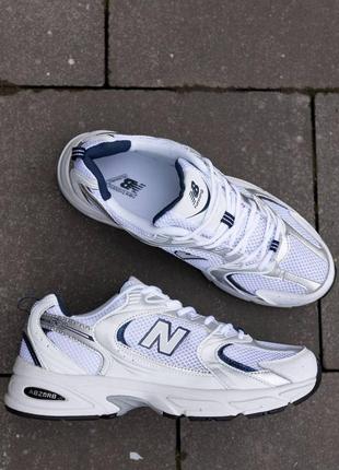 New balance 530 white blue5 фото