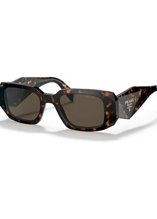 Сонцезахисні окуляри prada pr 17ws 2au8c1 tortoise plastic rectangle sunglasses brown lens орігінал