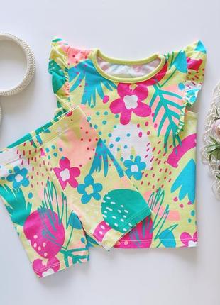 12,18 мес, рост 80,86 летний костюм с шортами артикул: 20144