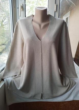Брендовий котоновий светр джемпер пуловер великого розміру батал