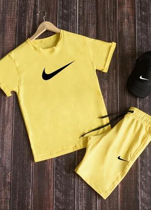 Літній чоловічий спортивний костюм комплект футболка і шорти nike