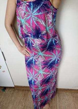 Сарафан сукня максі peacocks