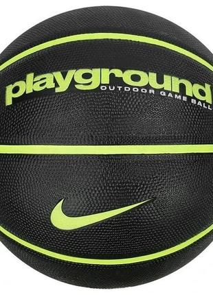 Мяч баскетбольный nike everyday playground 8p deflated size 5 black / green (n.100.4498.085.05)