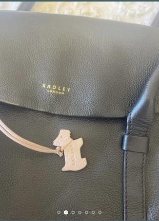 Новая чёрная кожаная сумка radley2 фото