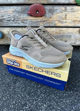 👟 летние кроссовки сетка scechers slip-ins🤎