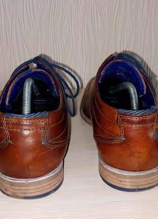 Шикарные кожанные туфли коричневого цвета bugatti, 💯 оригинал, молниеносная отправка5 фото