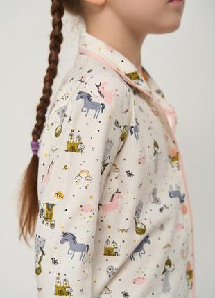 Пижама для девочки кофта пуговицах + штаны3 фото