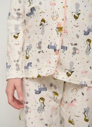 Пижама для девочки кофта пуговицах + штаны4 фото