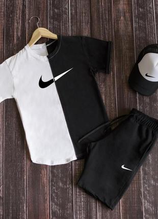 Літній чоловічий спортивний костюм комплект футболка і шорти nike