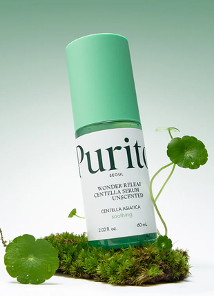 Purito seoul wonder releaf centella serum unscented безмасляна сироватка містить високу концентрацію